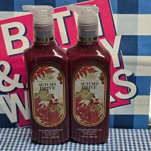 BBW Main St. Garden Shop Autumn Drive Cleansing Gel Hand Soap Set of 2